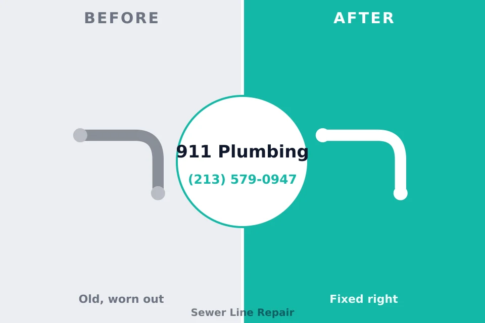 Before and after: plumbing company Edmonds, WA